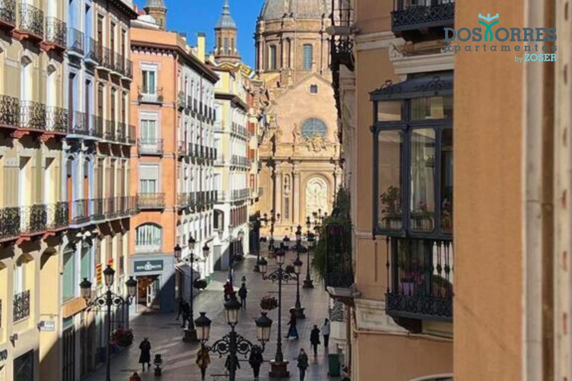 Dos Torres Pilar Suites- Balcones Con Vistas A La Ciudad Saragozza Esterno foto